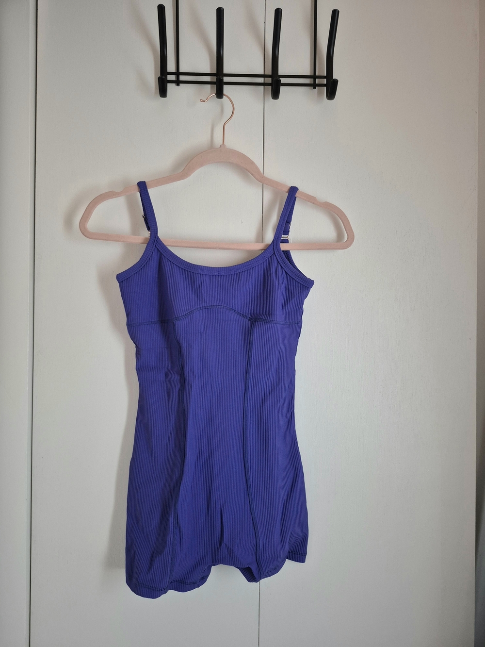 Blue Ribbed Tank Top Cami